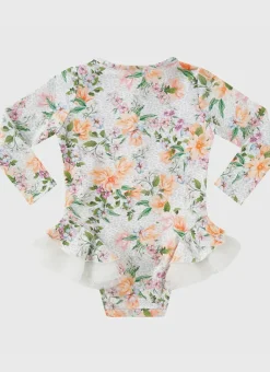 Kids Aqua Blu Long Sleeve One Piece