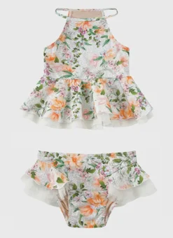 Kids Aqua Blu Tankini Set