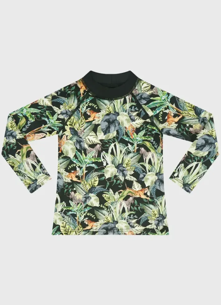 Kids/BOY Aqua Blu Labyrinth Long Sleeve Rash Vest