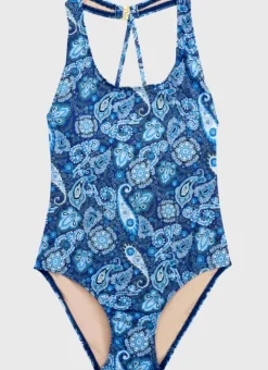 Kids Aqua Blu Cross Back One Piece