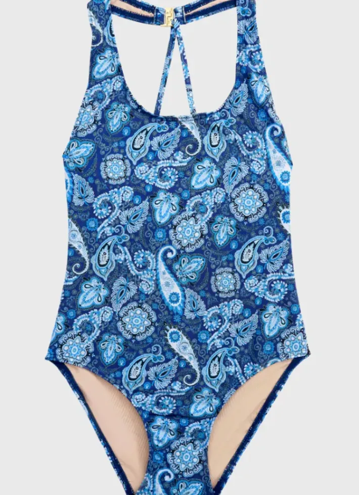 Kids Aqua Blu Cross Back One Piece