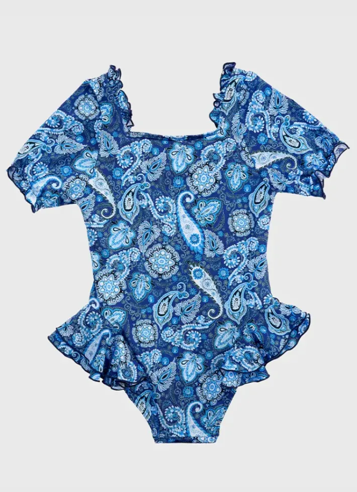 Kids Aqua Blu Short Sleeve One Piece