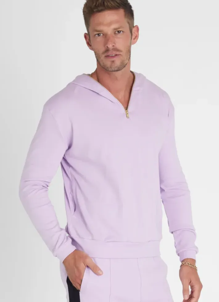 Women Aqua Blu Lavender Hoodie