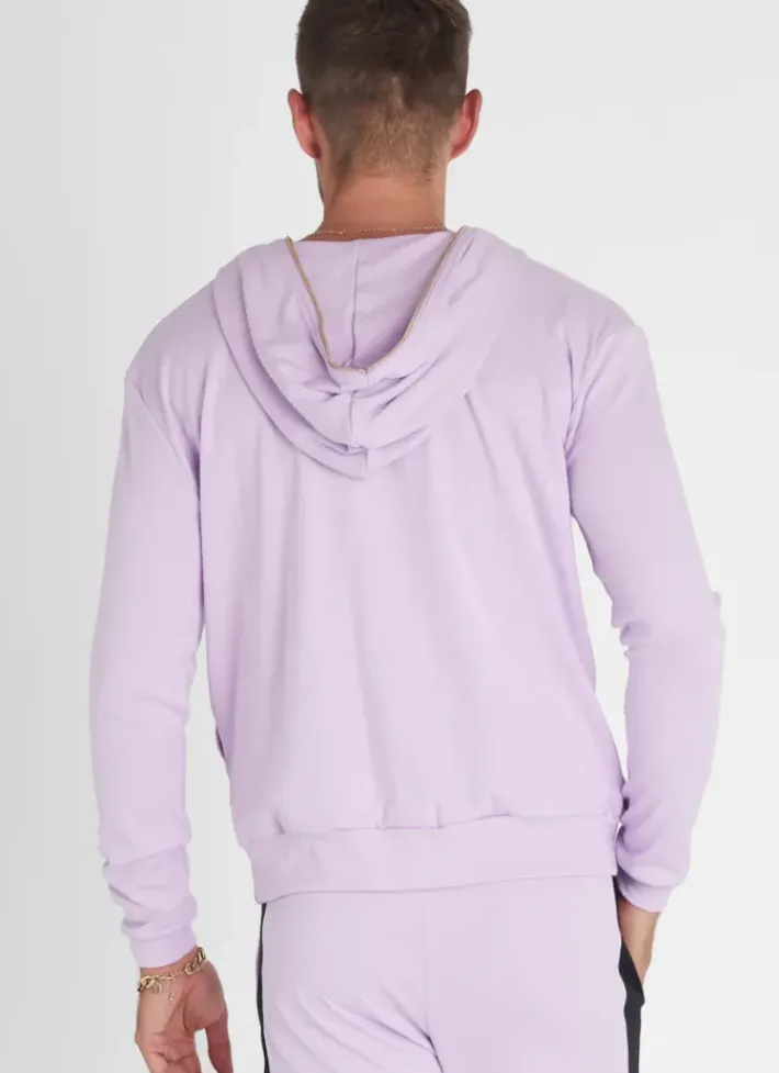 Women Aqua Blu Lavender Hoodie