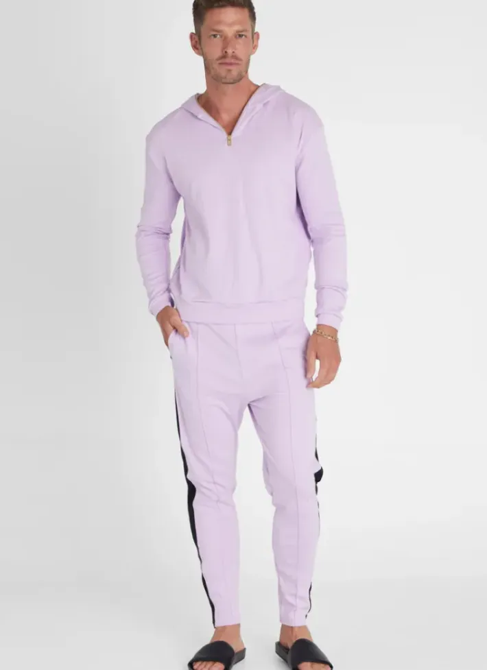 Women Aqua Blu Lavender Hoodie