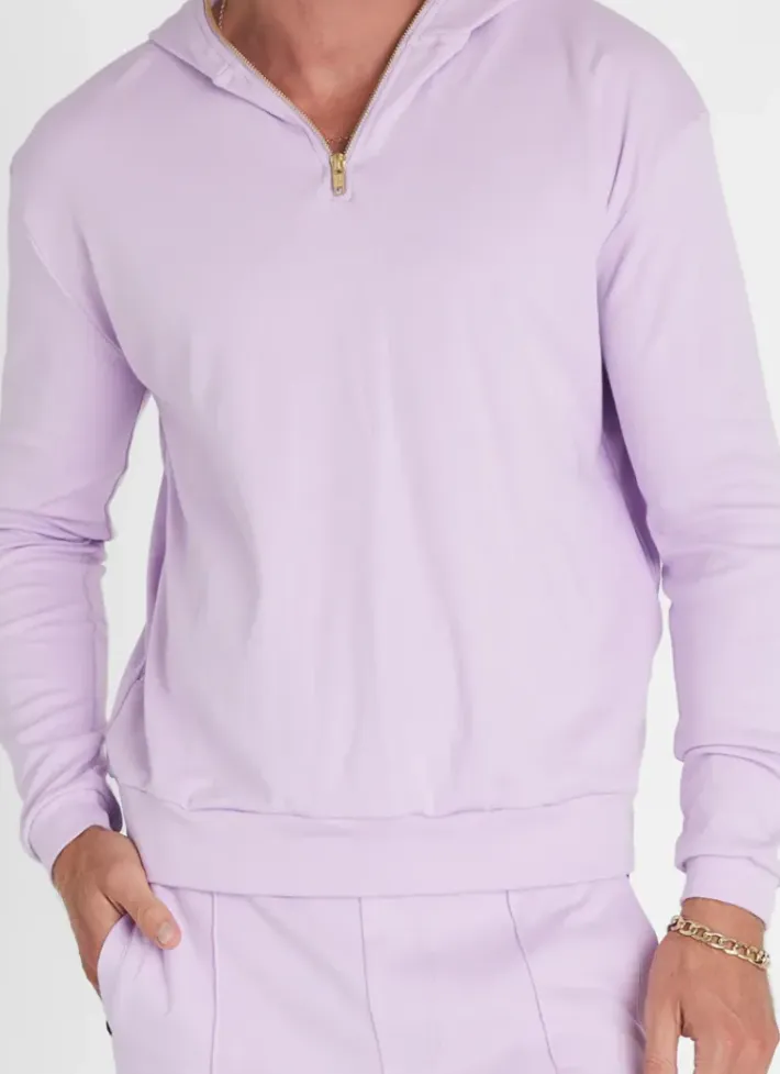 Women Aqua Blu Lavender Hoodie