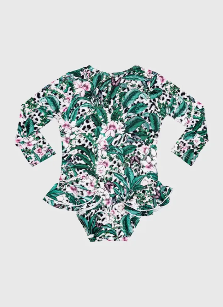 Kids Aqua Blu Long Sleeve One Piece