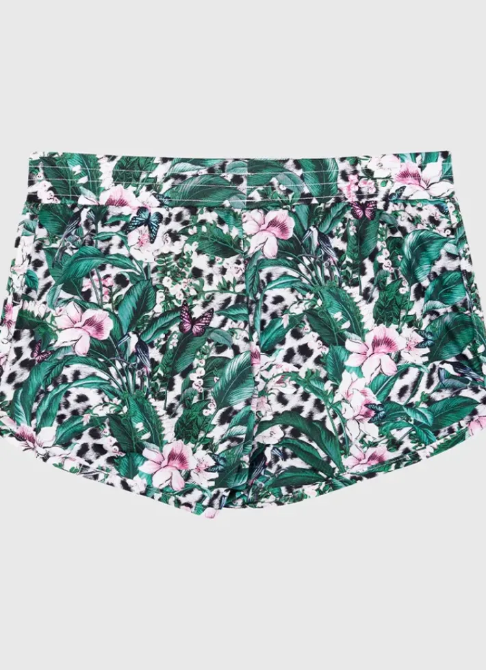 Kids Aqua Blu Lily Lycra Boardshorts