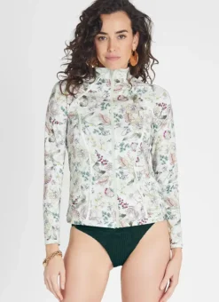 Women Aqua Blu Hayley Rash Guard