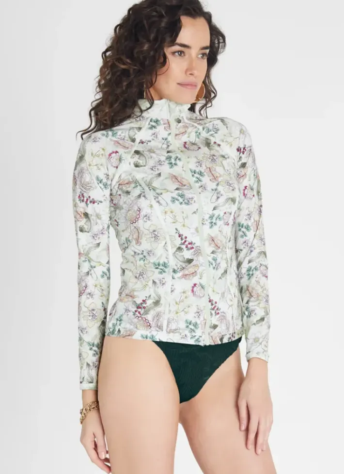 Women Aqua Blu Hayley Rash Guard