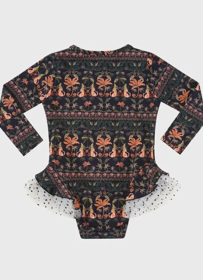 Kids Aqua Blu Long Sleeve One Piece