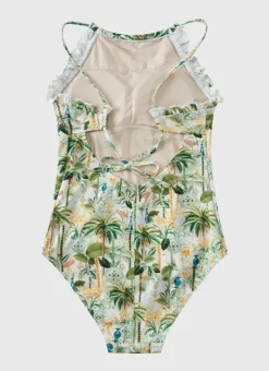 Kids Aqua Blu Halter Neck One Piece