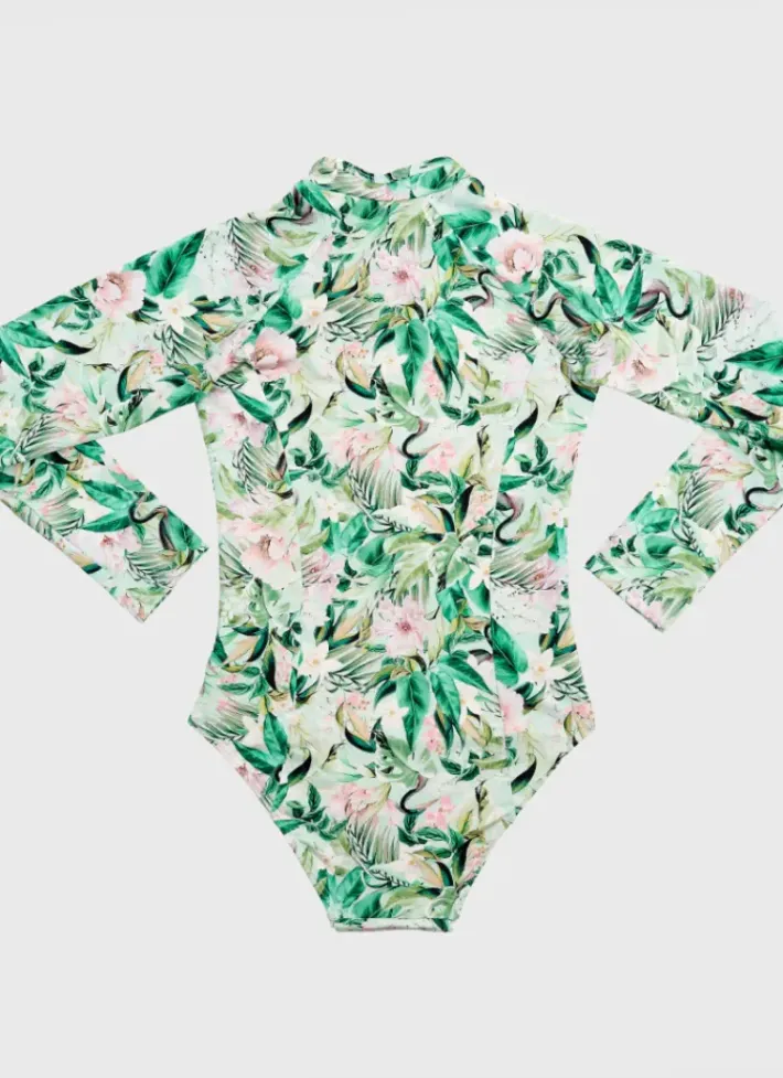 Kids Aqua Blu Long Sleeve One Piece