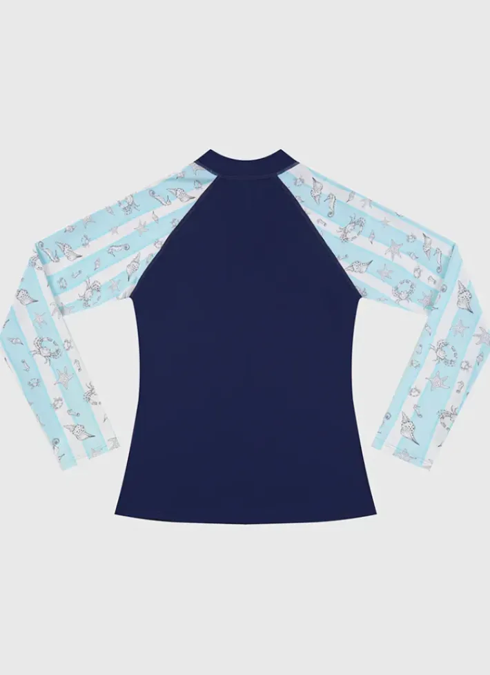 Kids/BOY Aqua Blu Long Sleeve Rash Vest