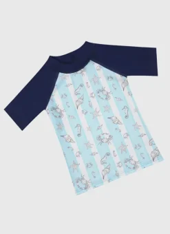 Kids/BOY Aqua Blu Short Sleeve Rash Vest