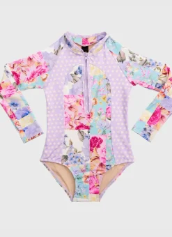 Kids Aqua Blu Long Sleeve One Piece