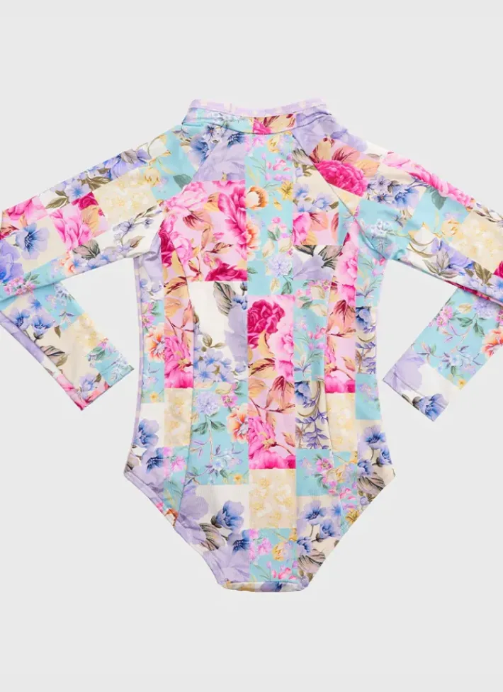 Kids Aqua Blu Long Sleeve One Piece