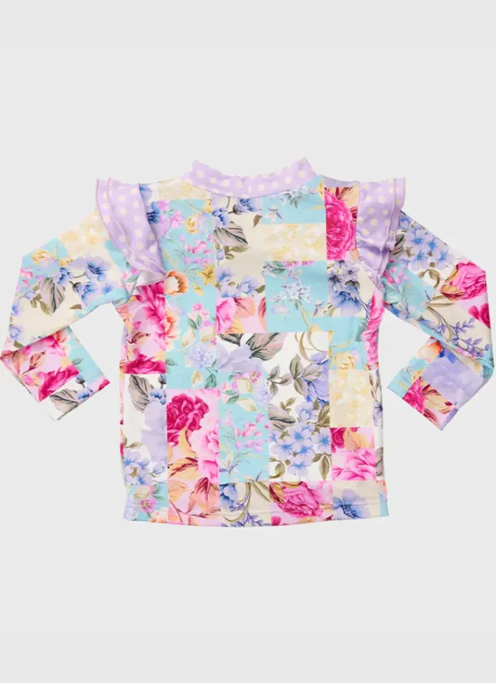 Kids Aqua Blu Long Sleeve Rash Vest