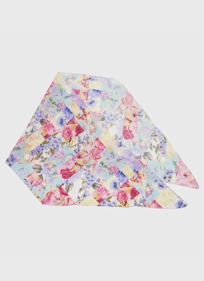 Women Aqua Blu Meadow Scarf