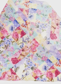 Women Aqua Blu Meadow Scarf