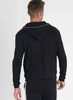 Women Aqua Blu Noir Hoodie