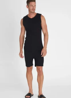 Women Aqua Blu Noir Tank