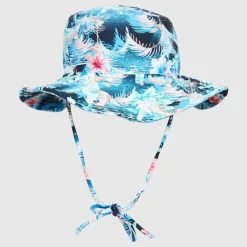 Kids Aqua Blu Lycra Bucket Hat