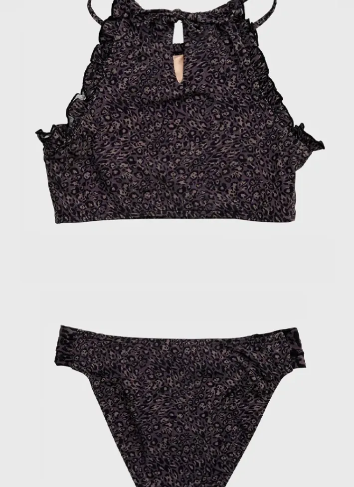 Kids Aqua Blu Halter Bikini Set