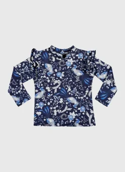 Kids Aqua Blu Long Sleeve Rash Vest
