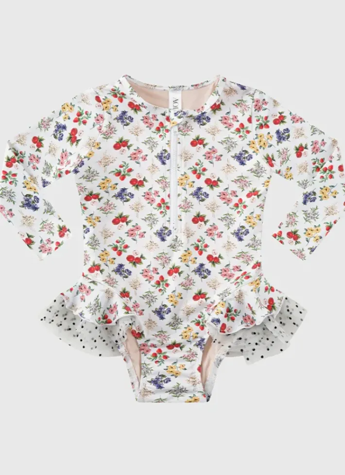 Kids Aqua Blu Long Sleeve One Piece