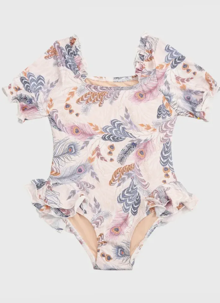 Kids Aqua Blu Short Sleeve One Piece