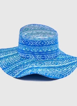 Kids Aqua Blu Lycra Bucket Hat