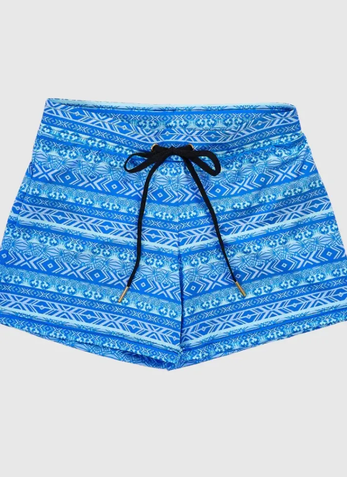 Kids Aqua Blu Lycra Swim Shorts