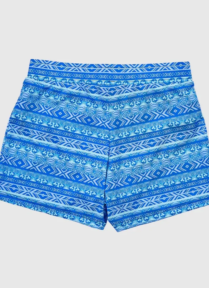 Kids Aqua Blu Lycra Swim Shorts