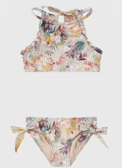 Kids Aqua Blu Halter Neck Bikini Set