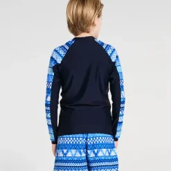 Kids Aqua Blu Long Sleeve Rash Vest