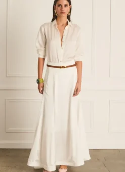 Women Aqua Blu Veronica Maxi Skirt