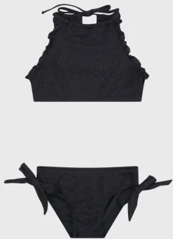 Kids Aqua Blu Stepping Stones Halter Bikini Set