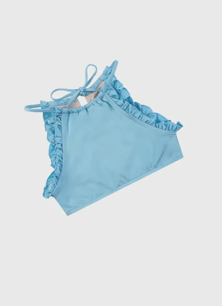 Kids Aqua Blu Stepping Stones Halter Neck Bikini Set