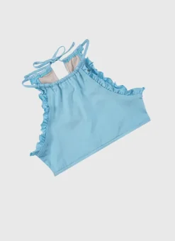 Kids Aqua Blu Stepping Stones Halter Neck Bikini Set