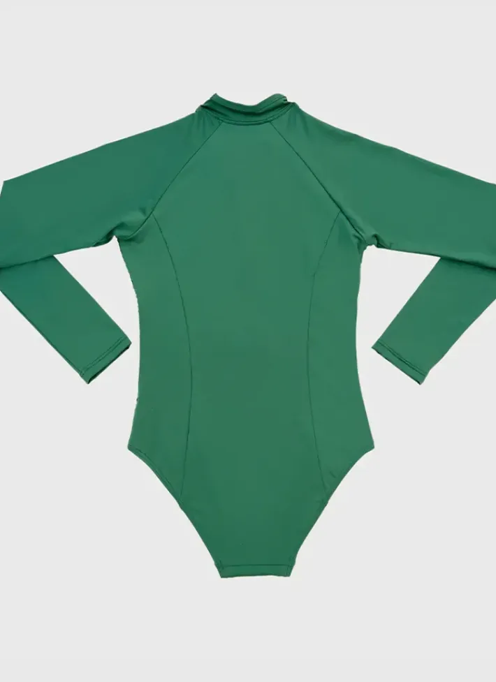 Kids Aqua Blu Stepping Stones Long Sleeve One Piece