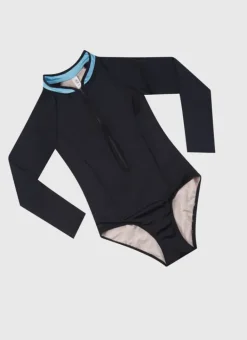 Kids Aqua Blu Stepping Stones Long Sleeve One Piece