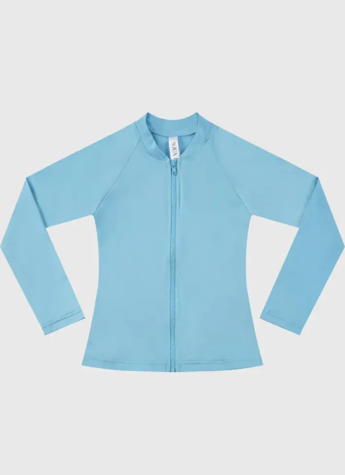 Kids Aqua Blu Stepping Stones Long Sleeve Rash Vest - Kids