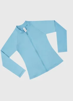Kids Aqua Blu Stepping Stones Long Sleeve Rash Vest - Kids