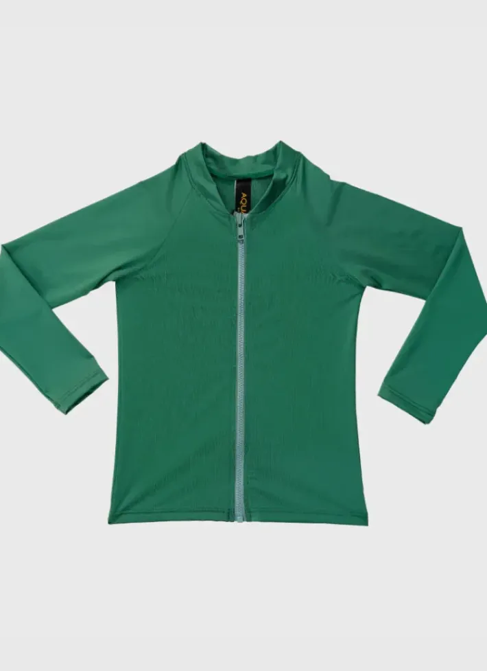 Kids Aqua Blu Stepping Stones Long Sleeve Rash Vest