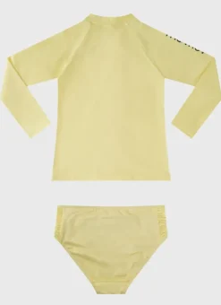 Kids Aqua Blu Stepping Stones Long Sleeve Rash Vest Set