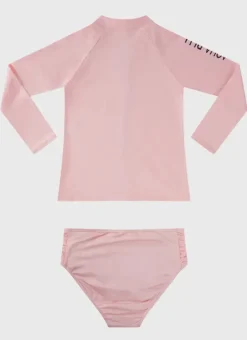 Kids Aqua Blu Stepping Stones Long Sleeve Rash Vest Set