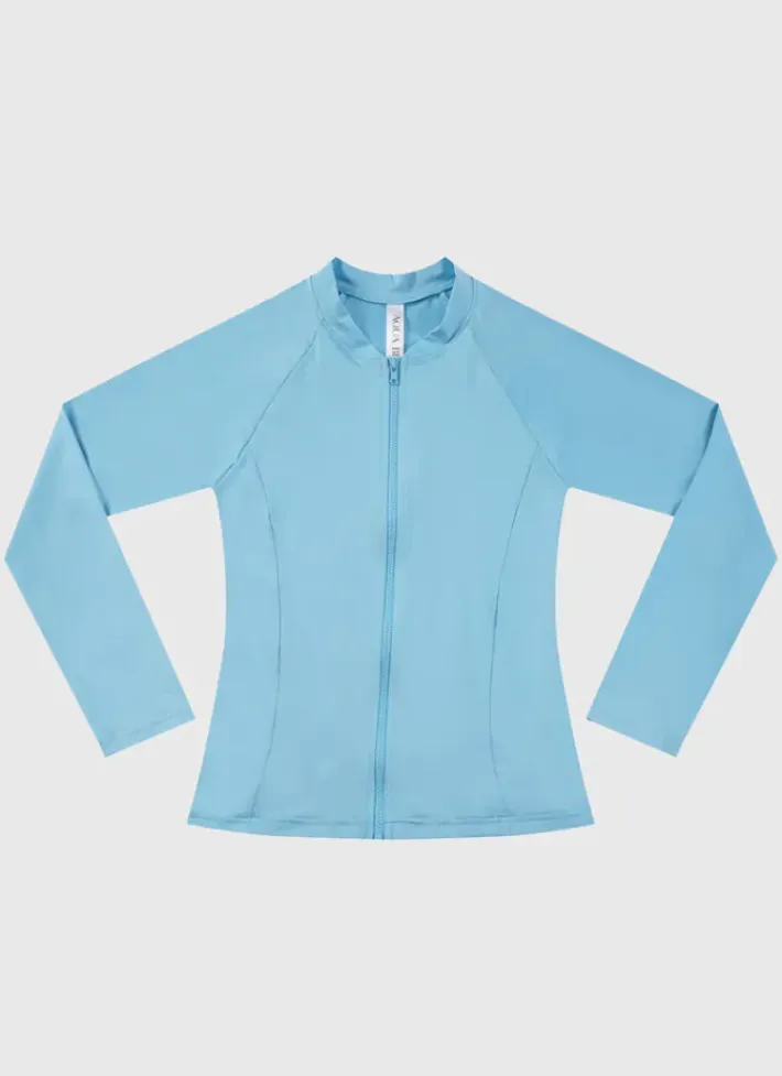 Kids Aqua Blu Stepping Stones Long Sleeve Rash Vest - Teens