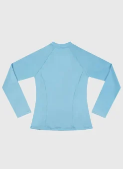 Kids Aqua Blu Stepping Stones Long Sleeve Rash Vest - Teens