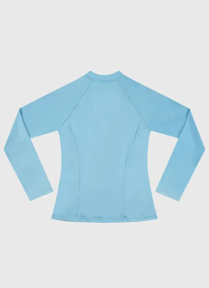Kids Aqua Blu Stepping Stones Long Sleeve Rash Vest - Teens